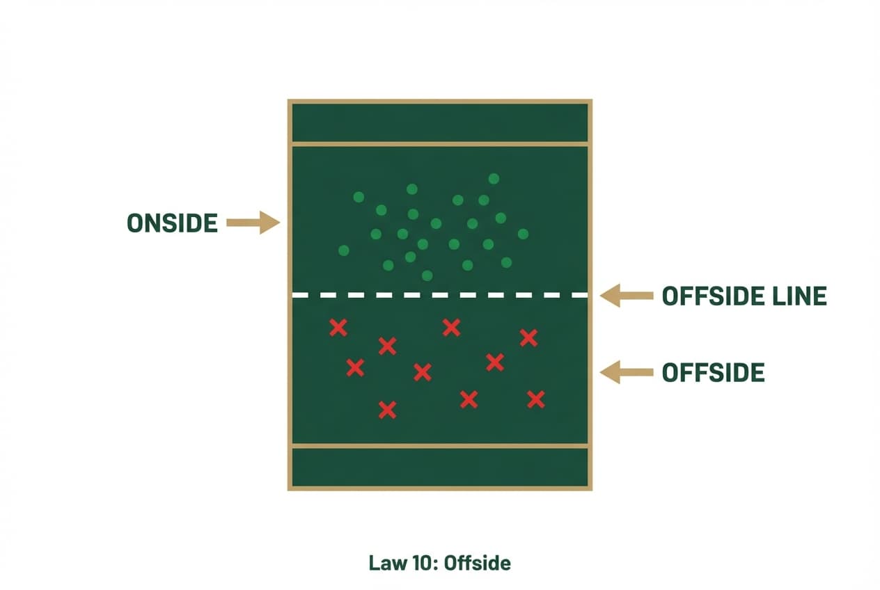 Law 10: Offside and Onside in Open Play