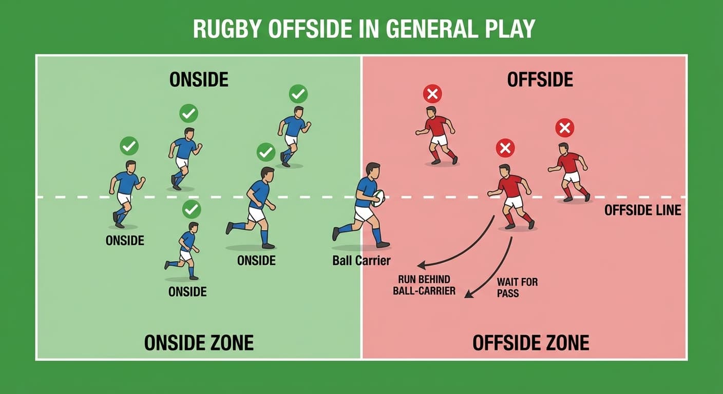 Offside in general play: the offside line and onside position
