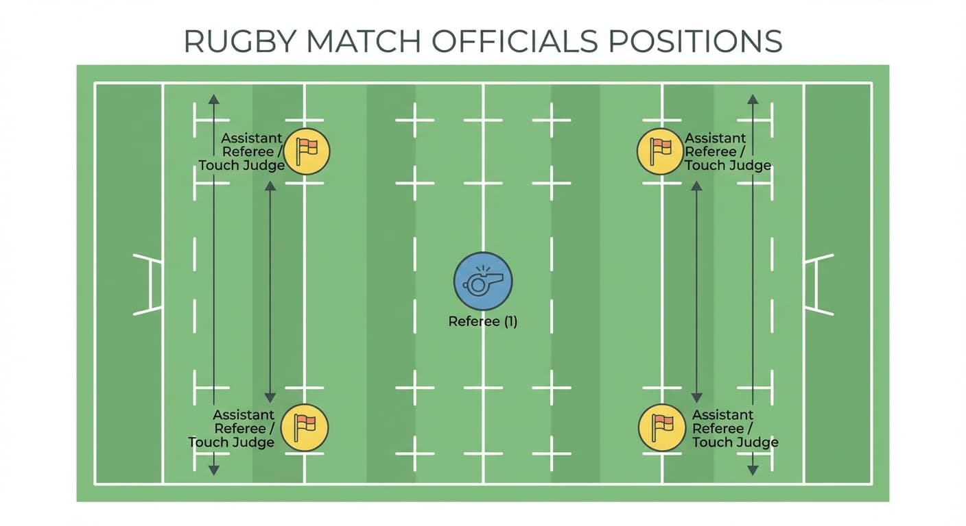 Referee and touch judges: positions and responsibilities