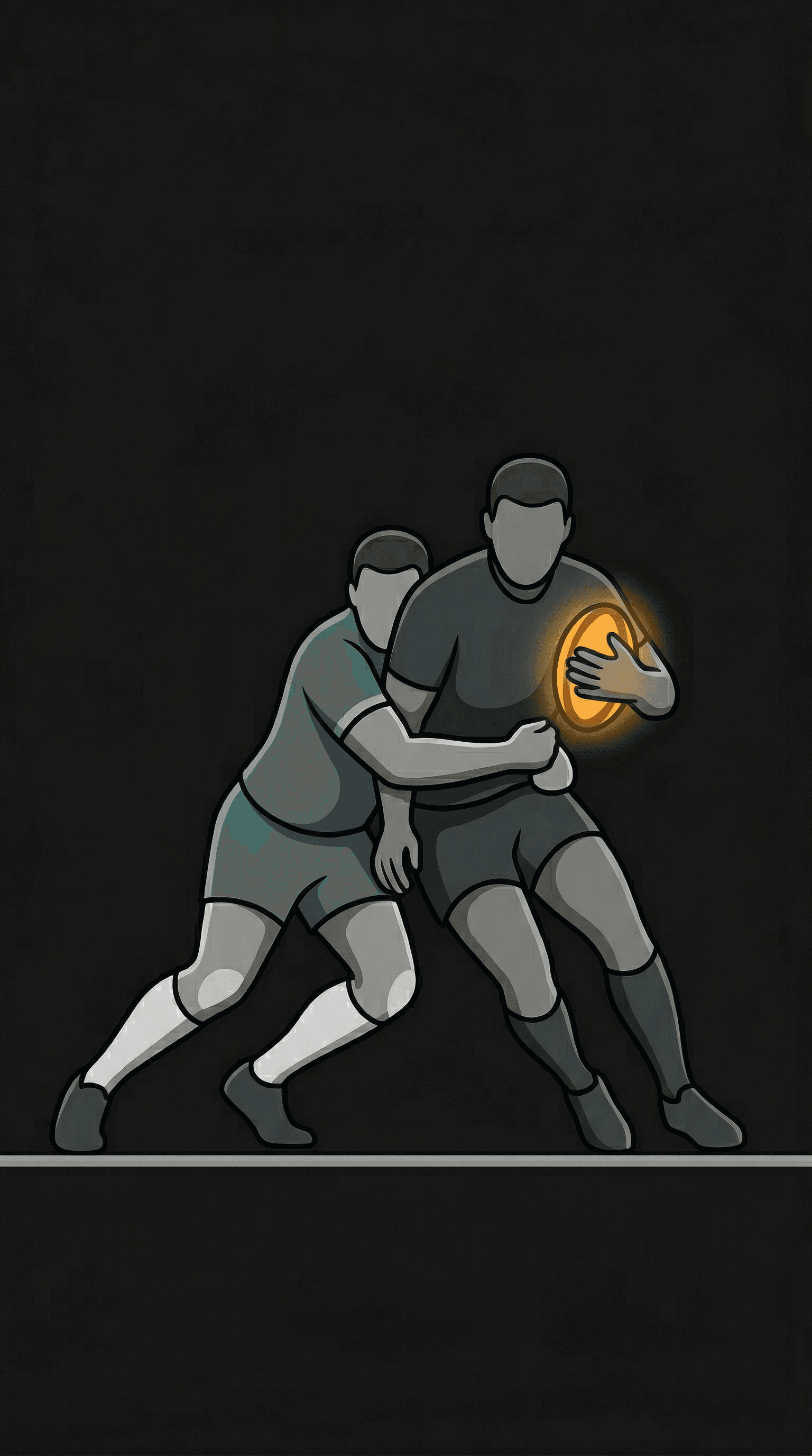 Tackle & Ruck: tackle the ball carrier, then contest through the gate
