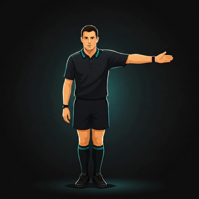 Advantage: referee extends one arm horizontally at waist height