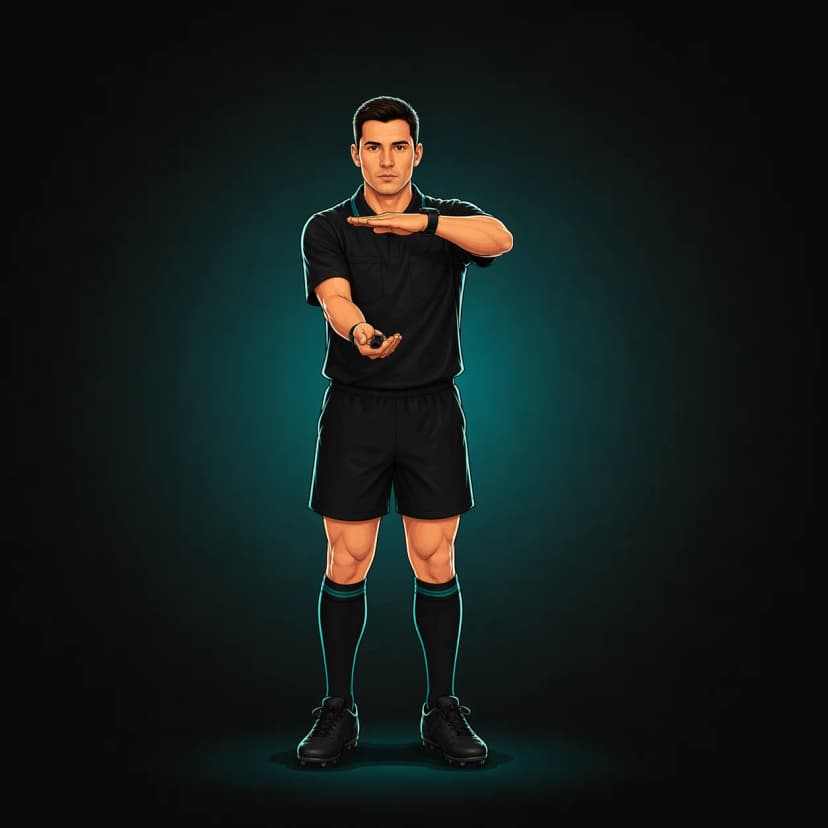 Ball Held Up In-Goal: referee raises both arms horizontally above the head