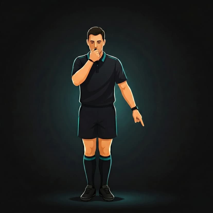 22-Metre Dropout: referee extends both arms horizontally, palms facing down