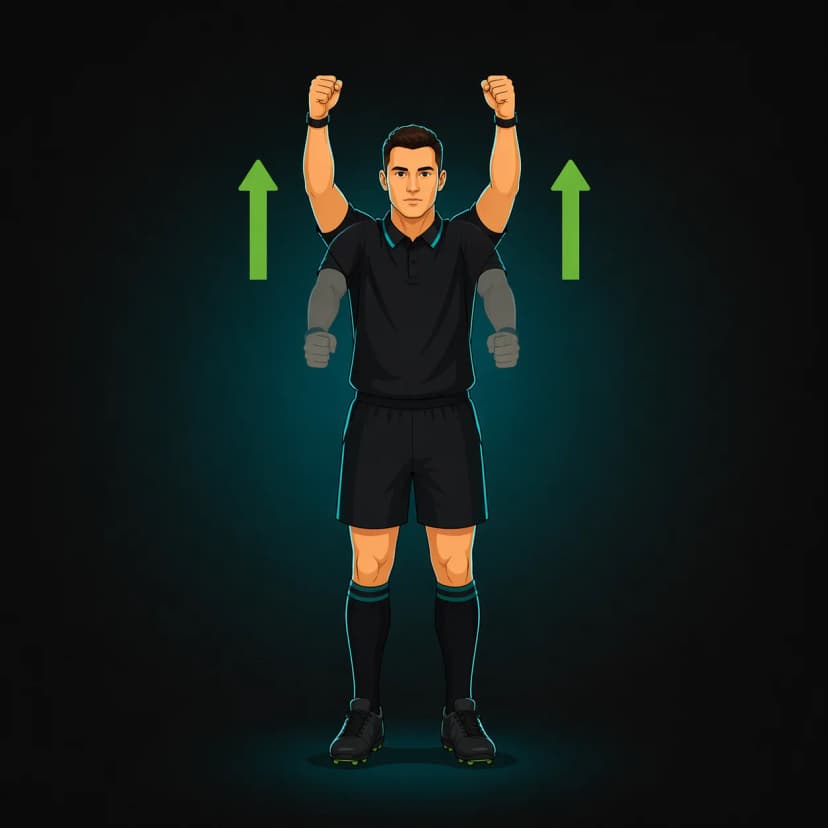 Early Lifting in Lineout: referee signals a player was lifted before the ball was thrown