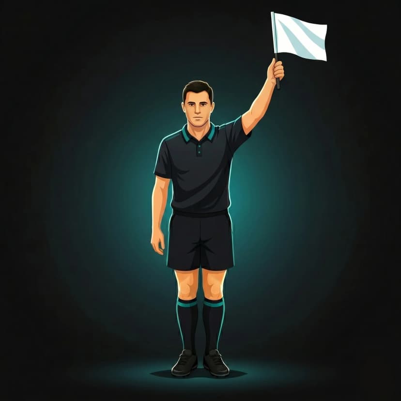 Kick at Goal Successful: assistant referee signals the kick has crossed between the posts