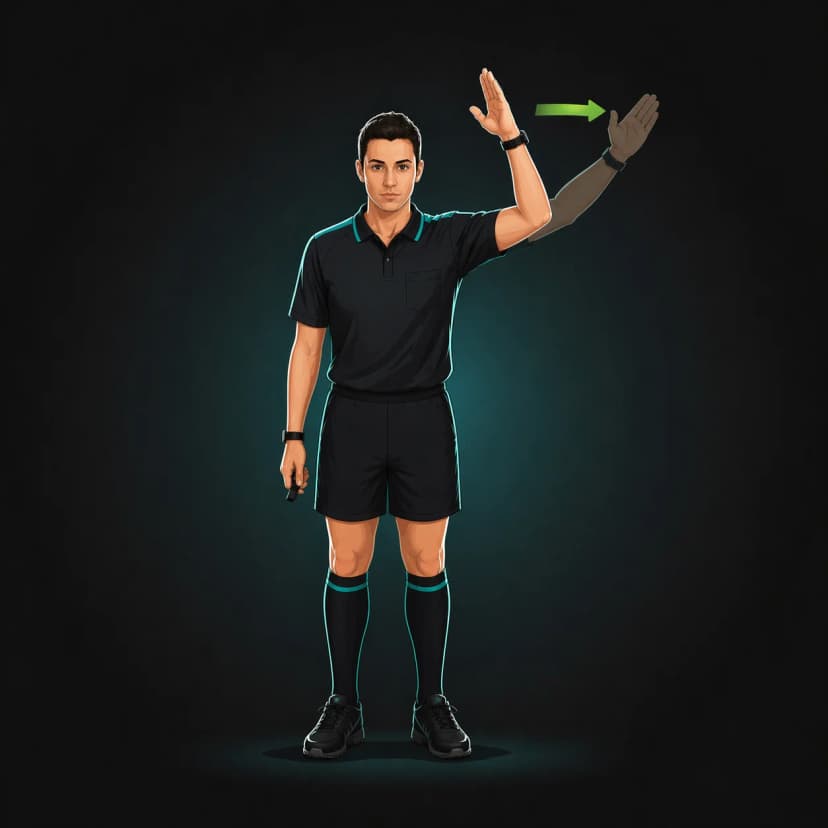 Lineout Throw Not Straight: referee tilts one arm above the head to the side