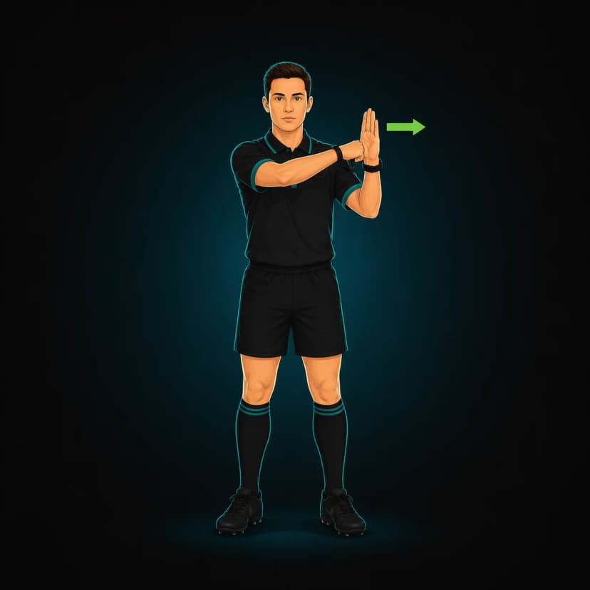 Punching: referee signals striking an opponent with the fist