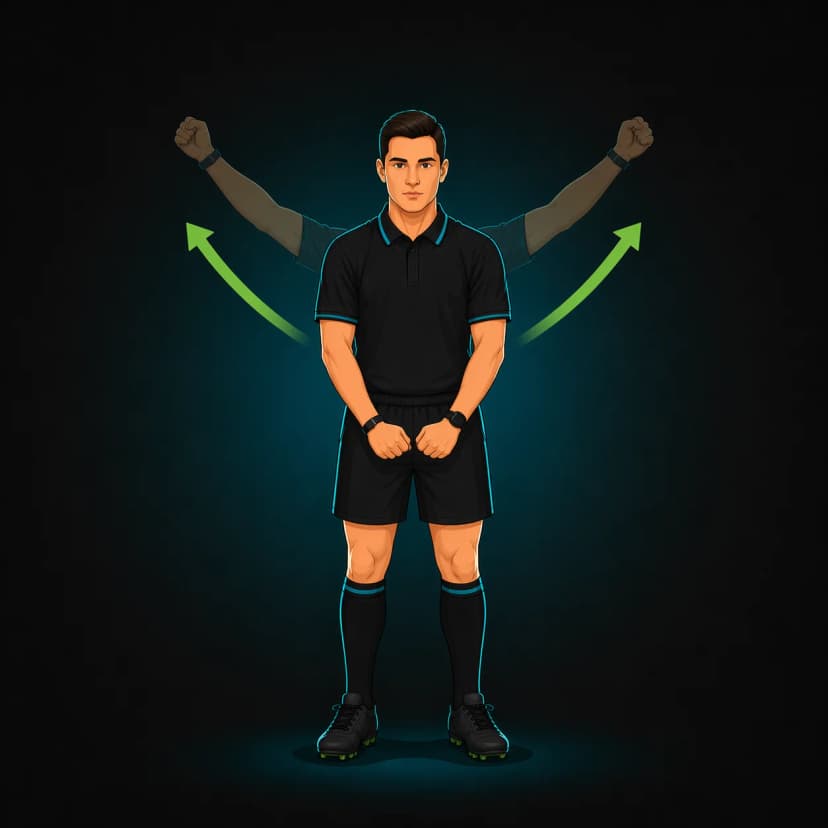 Tackler Not Releasing: referee makes a grasping motion with both hands at chest height