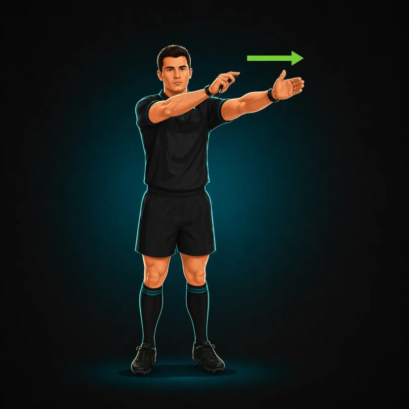 Throw Forward or Forward Pass: referee signals an illegal forward pass