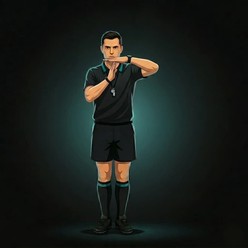 Time Off: referee signals match time is stopped