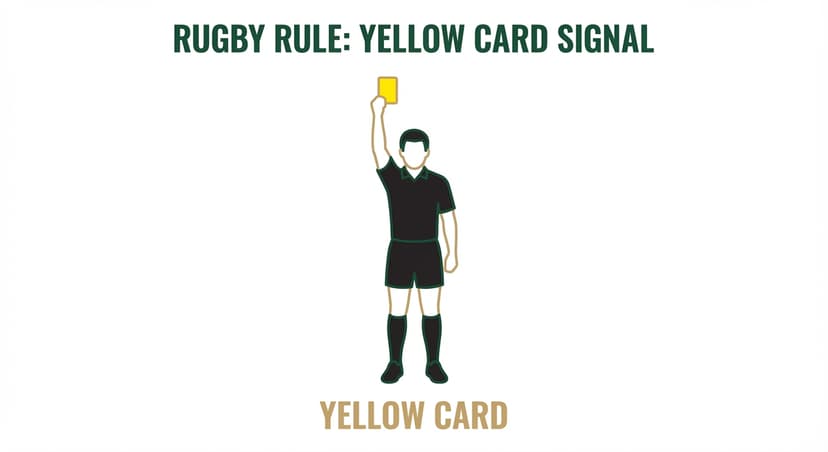 Yellow Card: referee holds a yellow card high above the head