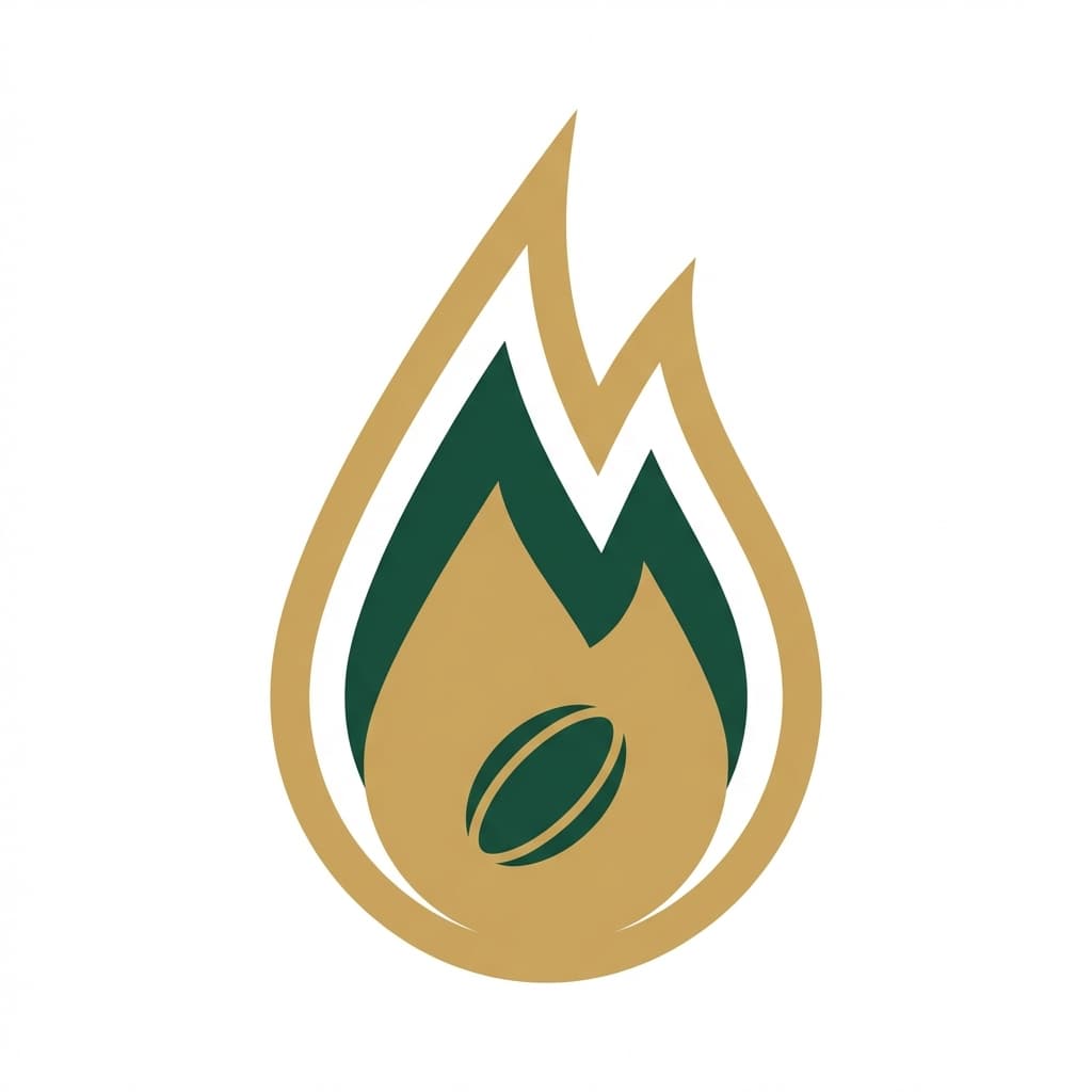 Passion: flame symbolising drive and energy for rugby