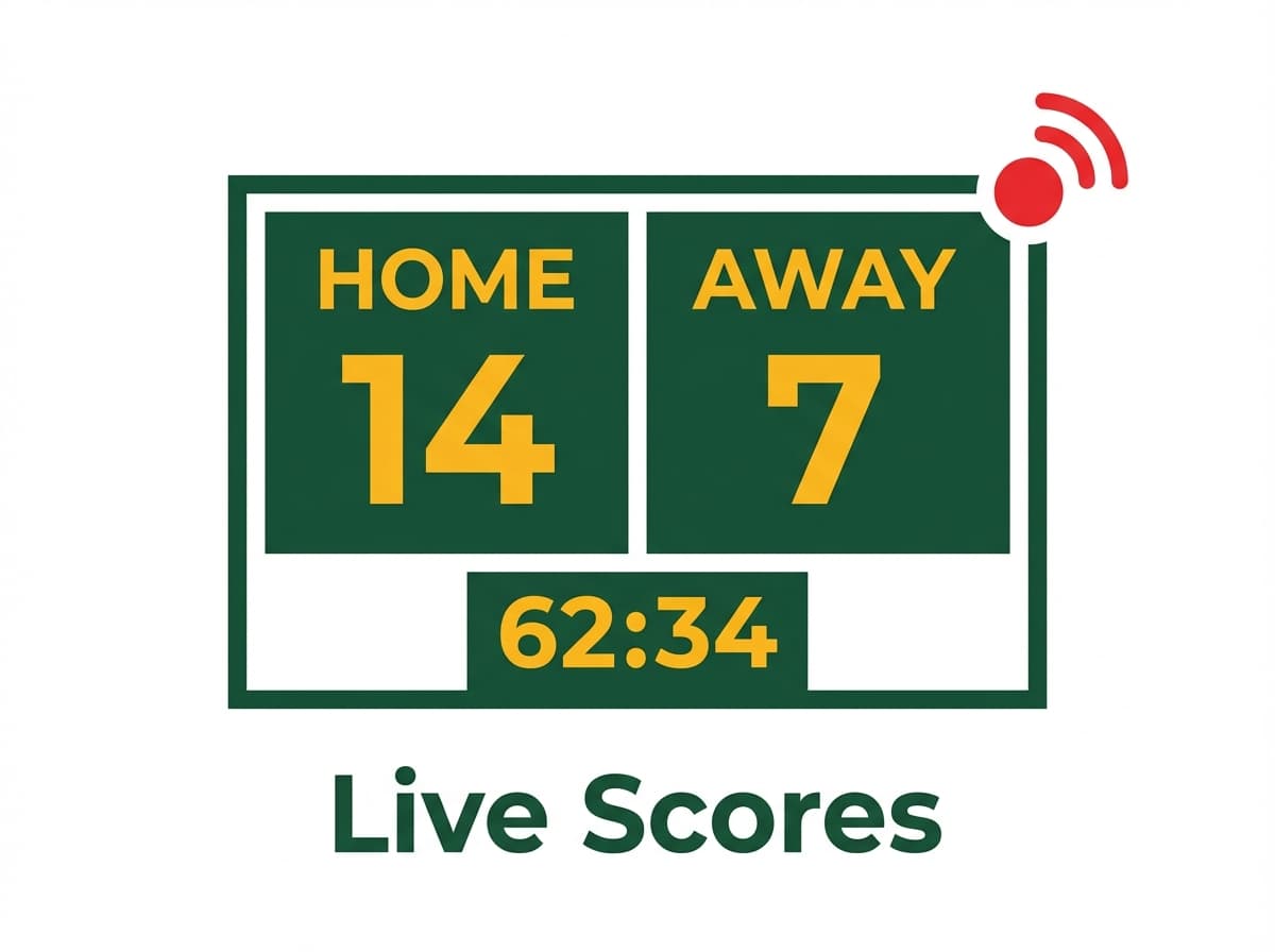 Live Scores — scoreboard showing real-time rugby match scores