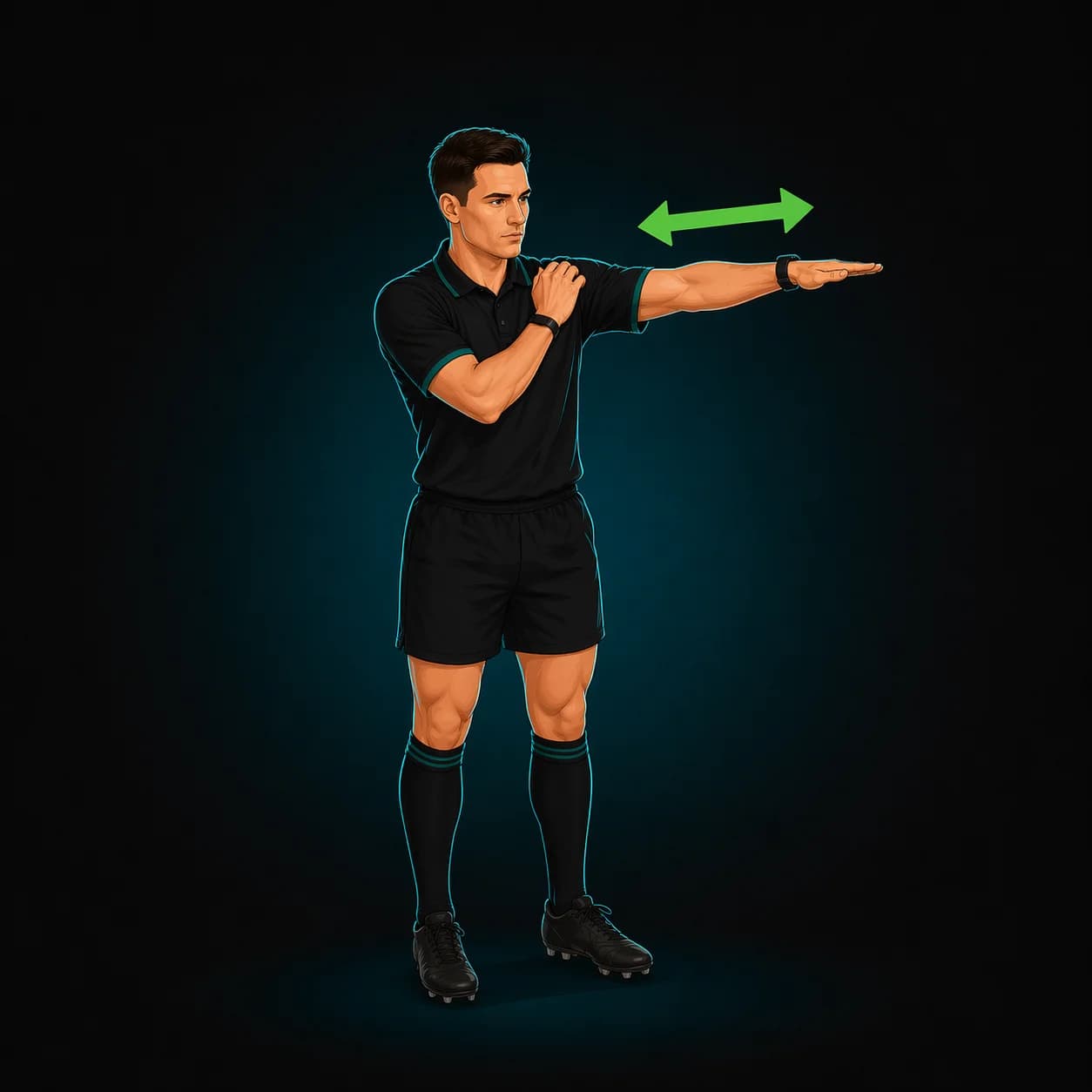 Failure to Bind: referee wraps one hand around the wrist of the other arm