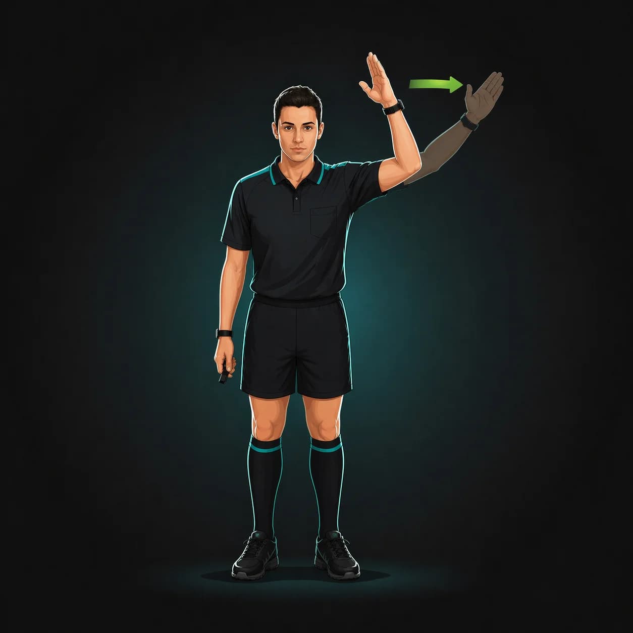 Lineout Throw Not Straight: referee tilts one arm above the head to the side