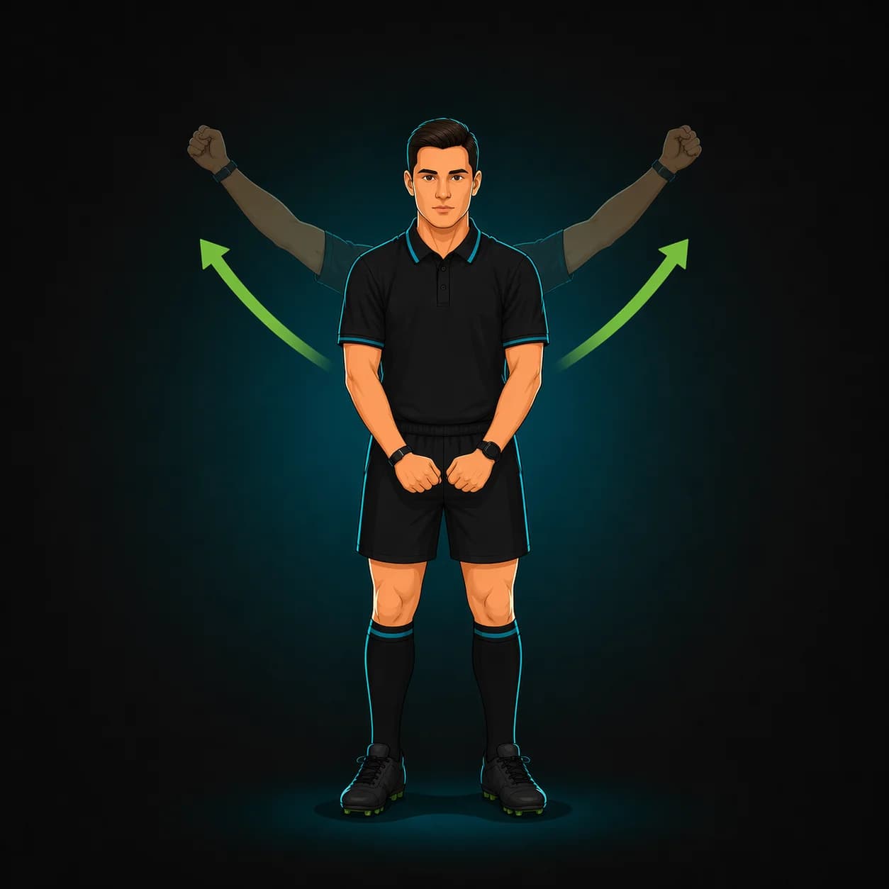 Tackler Not Releasing: referee makes a grasping motion with both hands at chest height