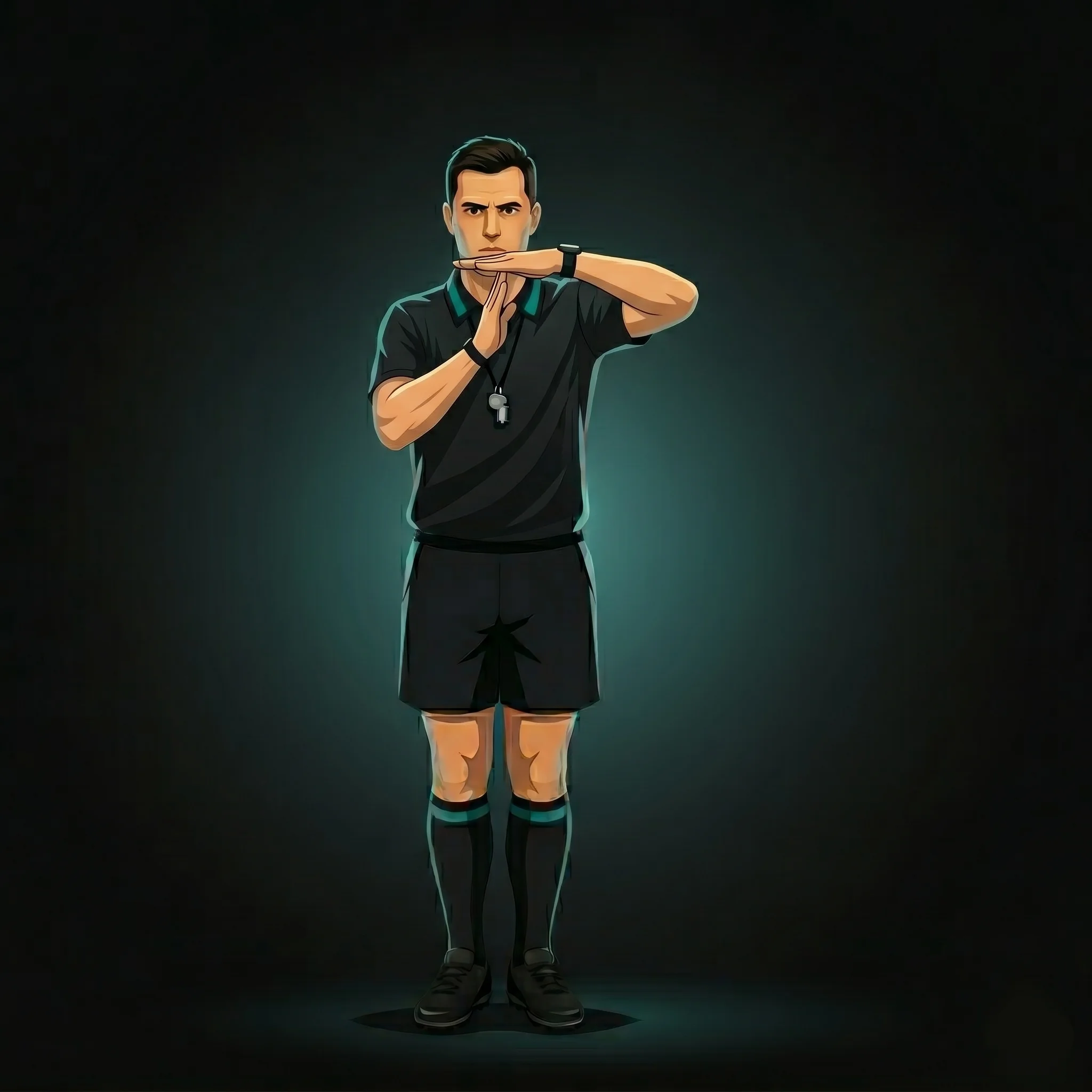 Time Off: referee signals match time is stopped