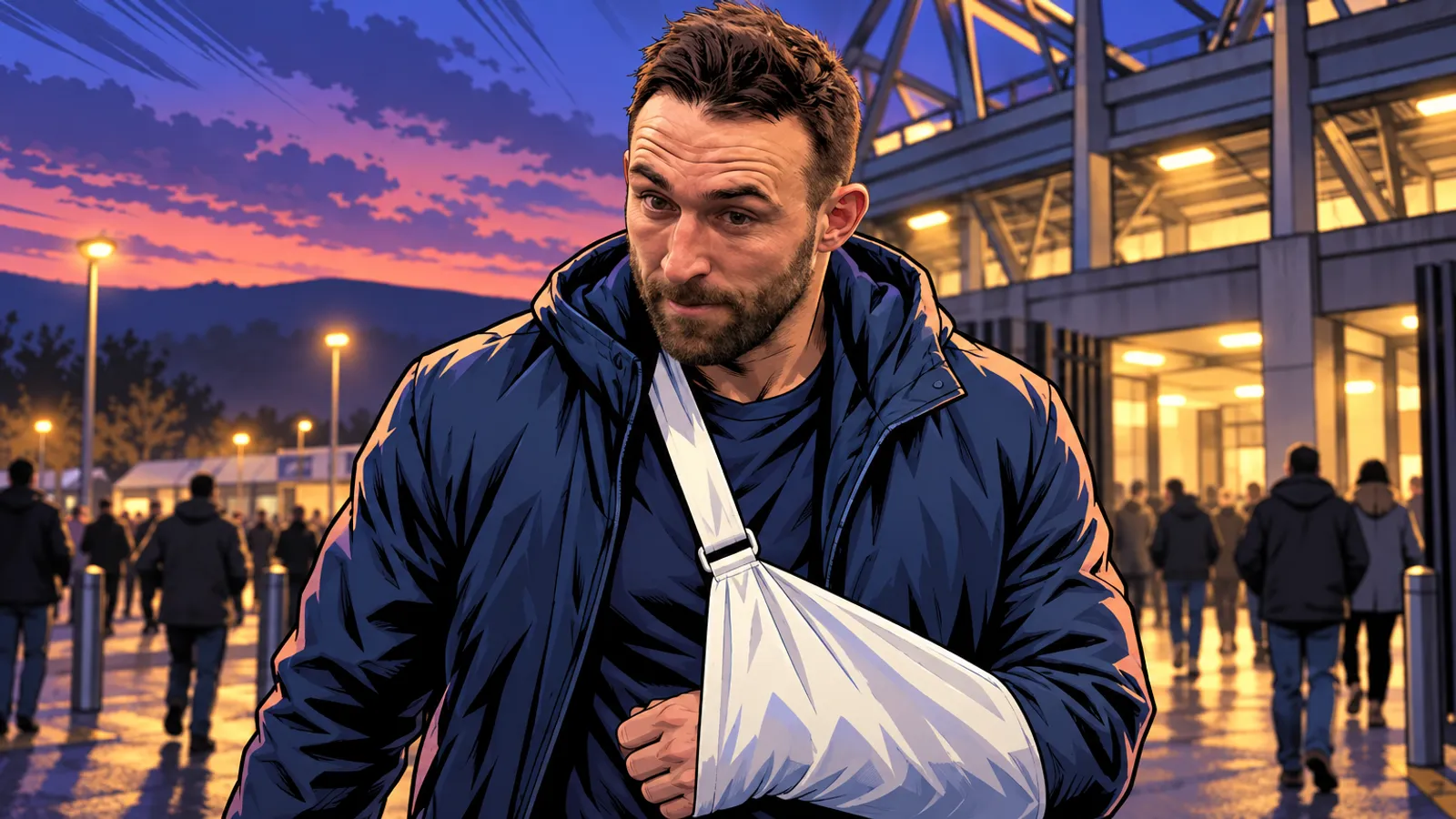 A comic-style rugby illustration of the story.